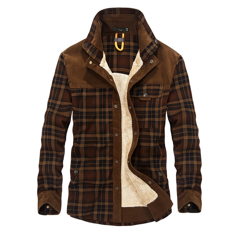 Men's plaid cotton winter jacket - photo 9