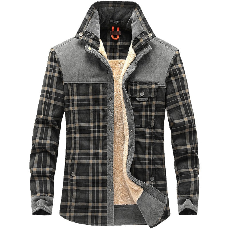 Men's plaid cotton winter jacket - photo 3