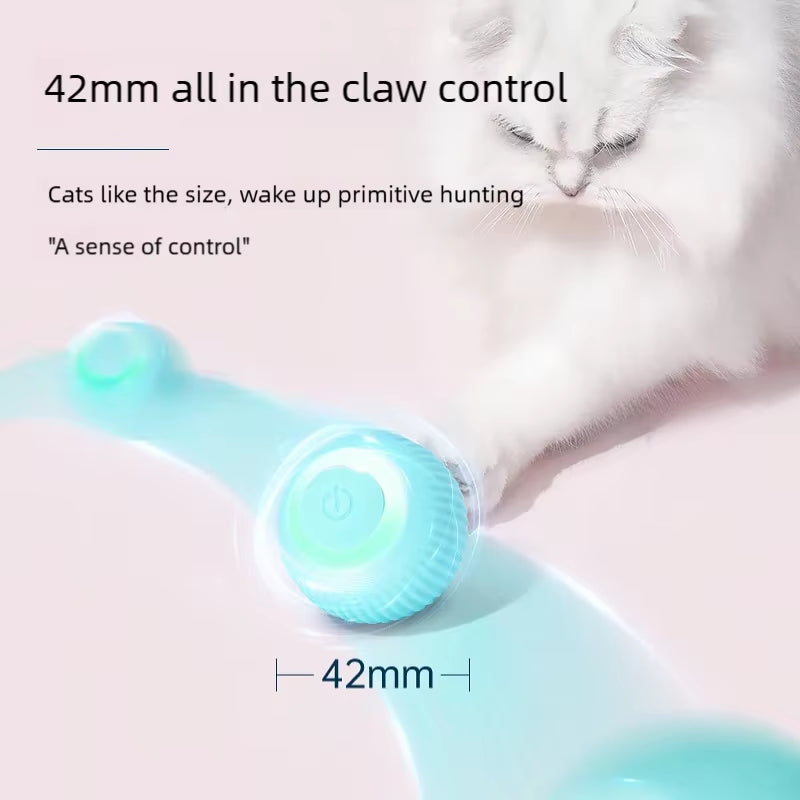 Smart Cat Toys Automatic Rolling Ball Electric Cat Toys Interactive for Cats Training Self-Moving Kitten Toys for Indoor Playing