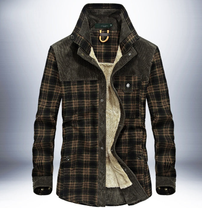 Men's plaid cotton winter jacket - photo 6