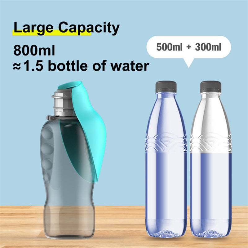 800ml portable dog water bottle - photo 8