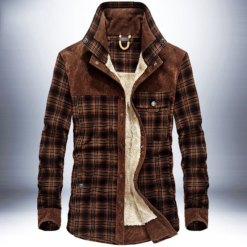 Men's plaid cotton winter jacket - photo 1