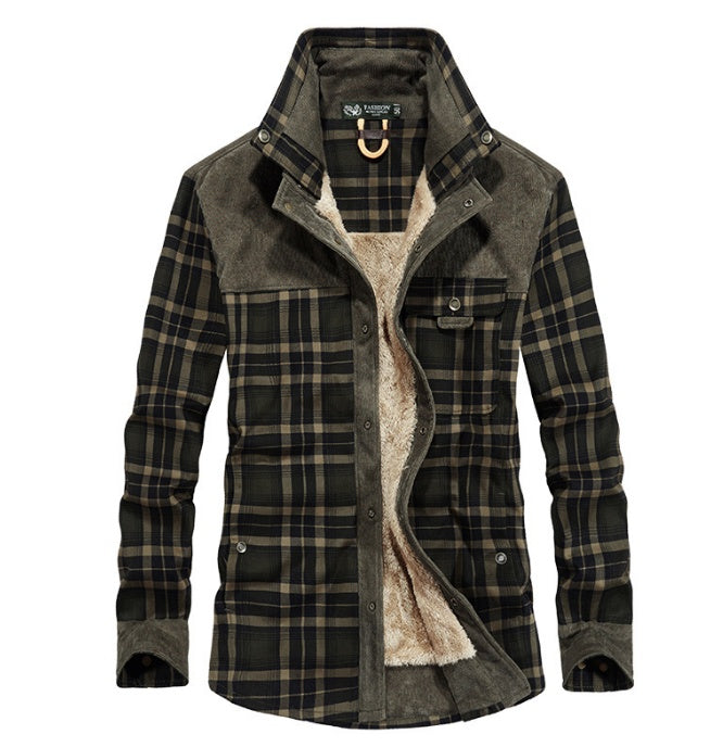Men's plaid cotton winter jacket - photo 10