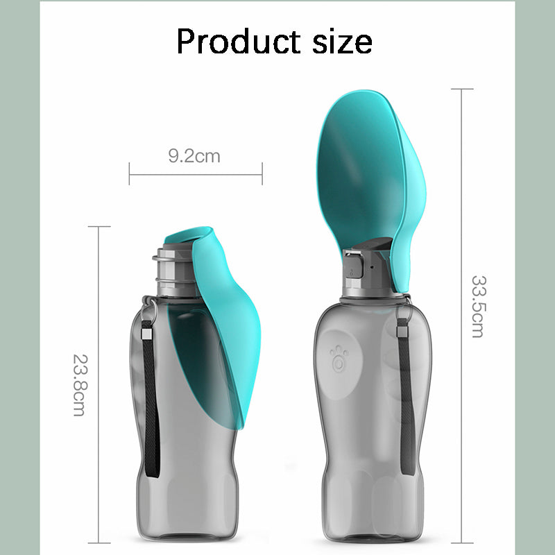 800ml portable dog water bottle - photo 5