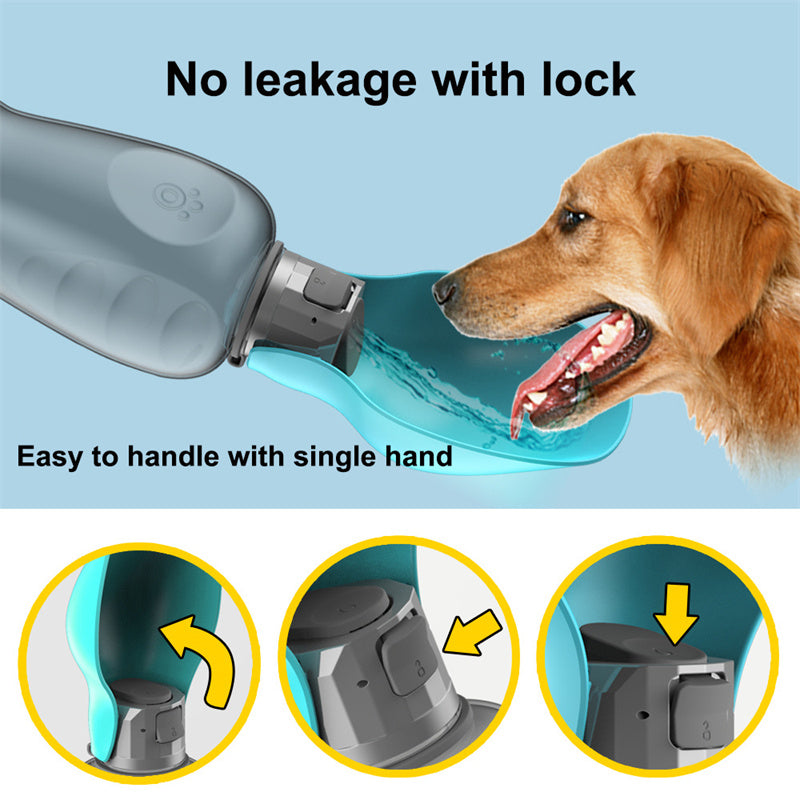 800ml portable dog water bottle - photo 2