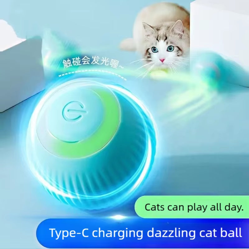 Smart Cat Toys Automatic Rolling Ball Electric Cat Toys Interactive for Cats Training Self-Moving Kitten Toys for Indoor Playing