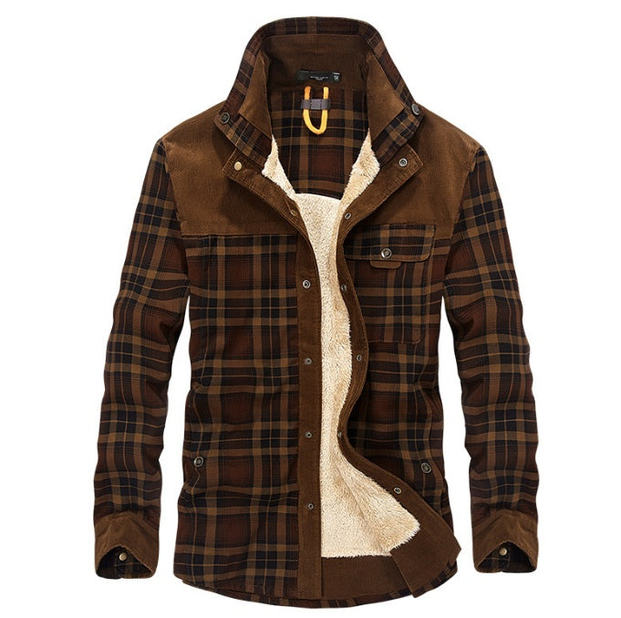 Men's plaid cotton winter jacket - photo 11