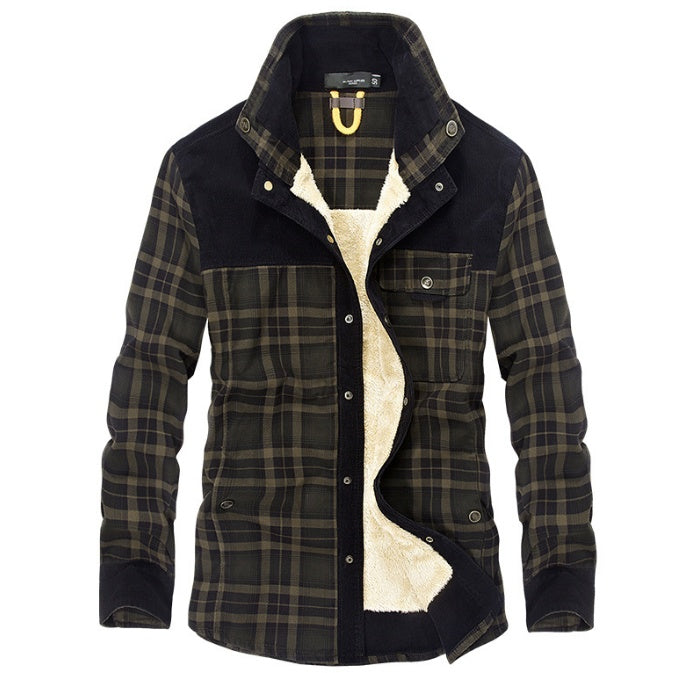 Men's plaid cotton winter jacket - photo 5