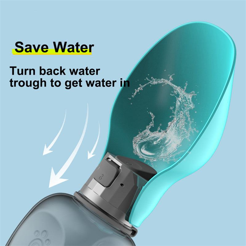 800ml portable dog water bottle - photo 3